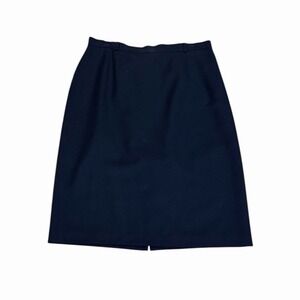 Vtg 90s Conrad C Collection Womens Skirt Blue Minimalist capsule Office Siren 12